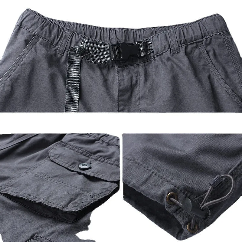 100% COTTON SPORTS CARGO SHORTS