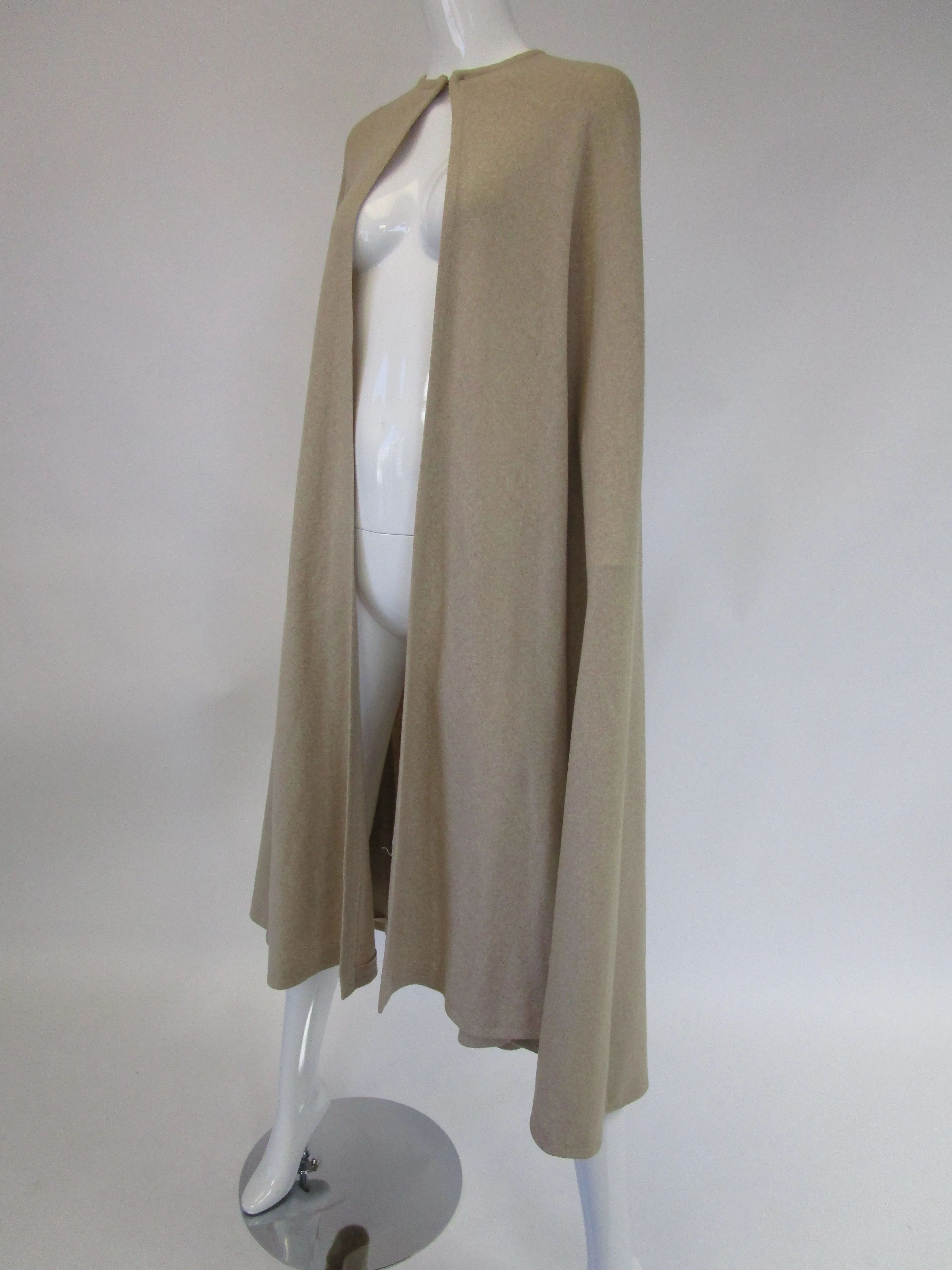 1960s Martha Tan Jersey Knit Cape