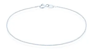 9ct White Gold 19cm Curb 30 Gauge Diacut Bracelet