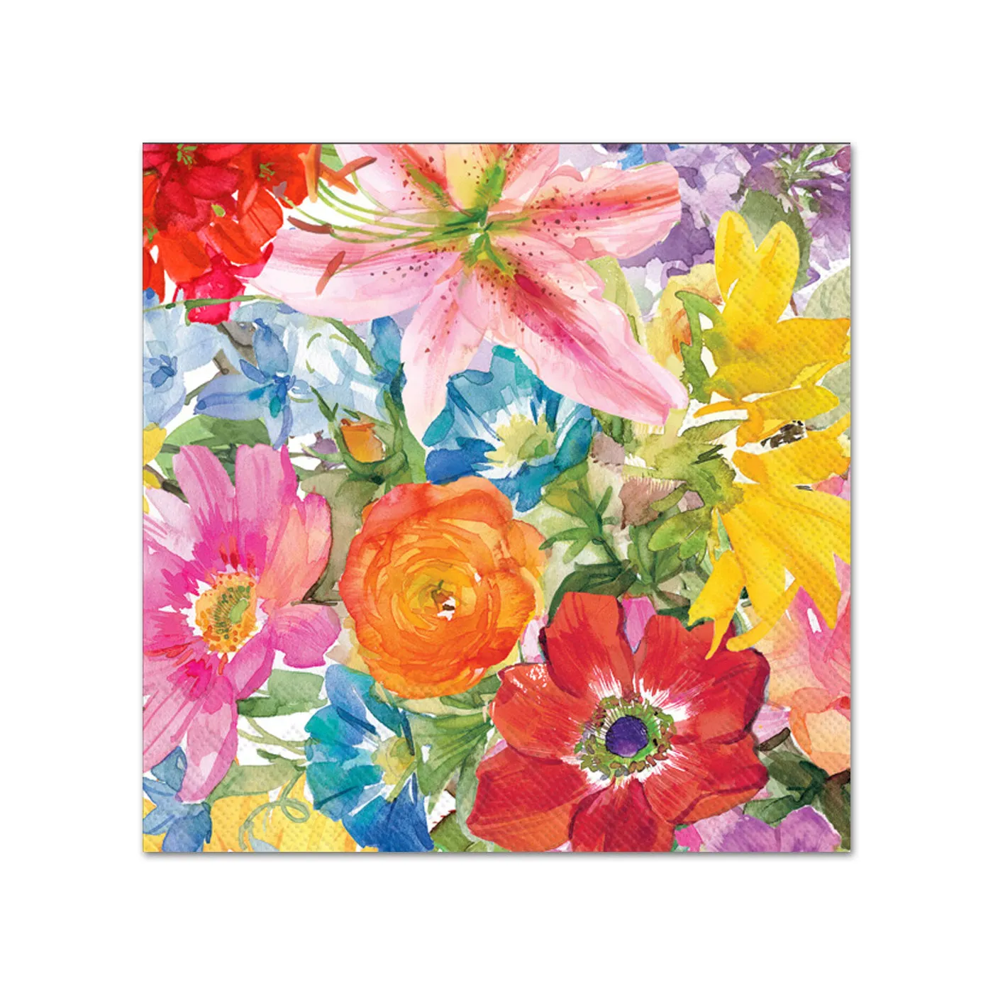 Abundant Flower Garden Paper Beverage Napkins