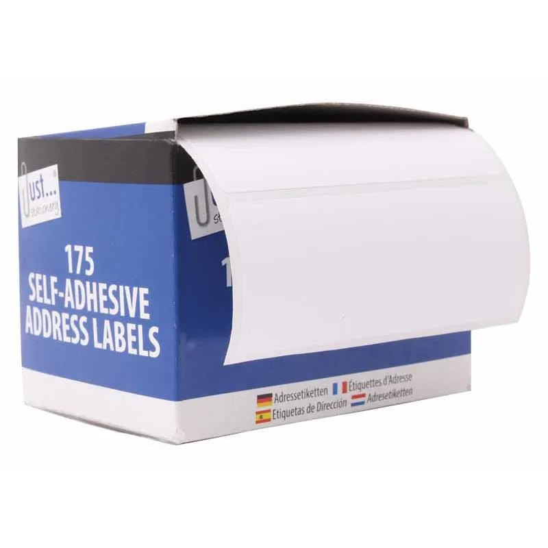 Address Labels - 175 Pack Plain Self Adhesive Stickers Office Mailing Supplies