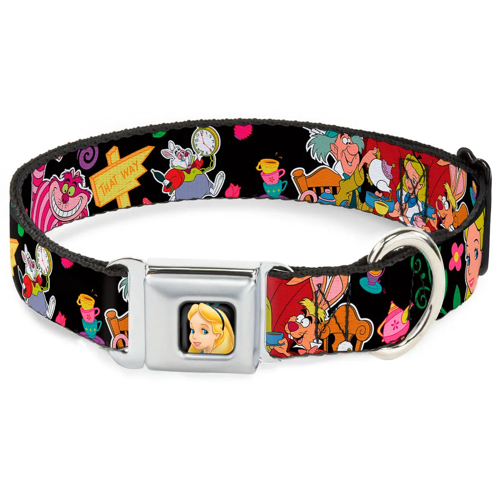 Alice CLOSE-UP Full Color Seatbelt Buckle Collar - Alice's Encounters in Wonderland