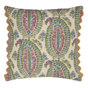 Anoushka Pink Green Blue Square Cushion