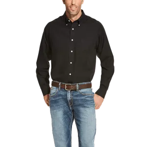 Ariat Men's Black Wrinkle Free Long Sleeve Western Shirt - Big