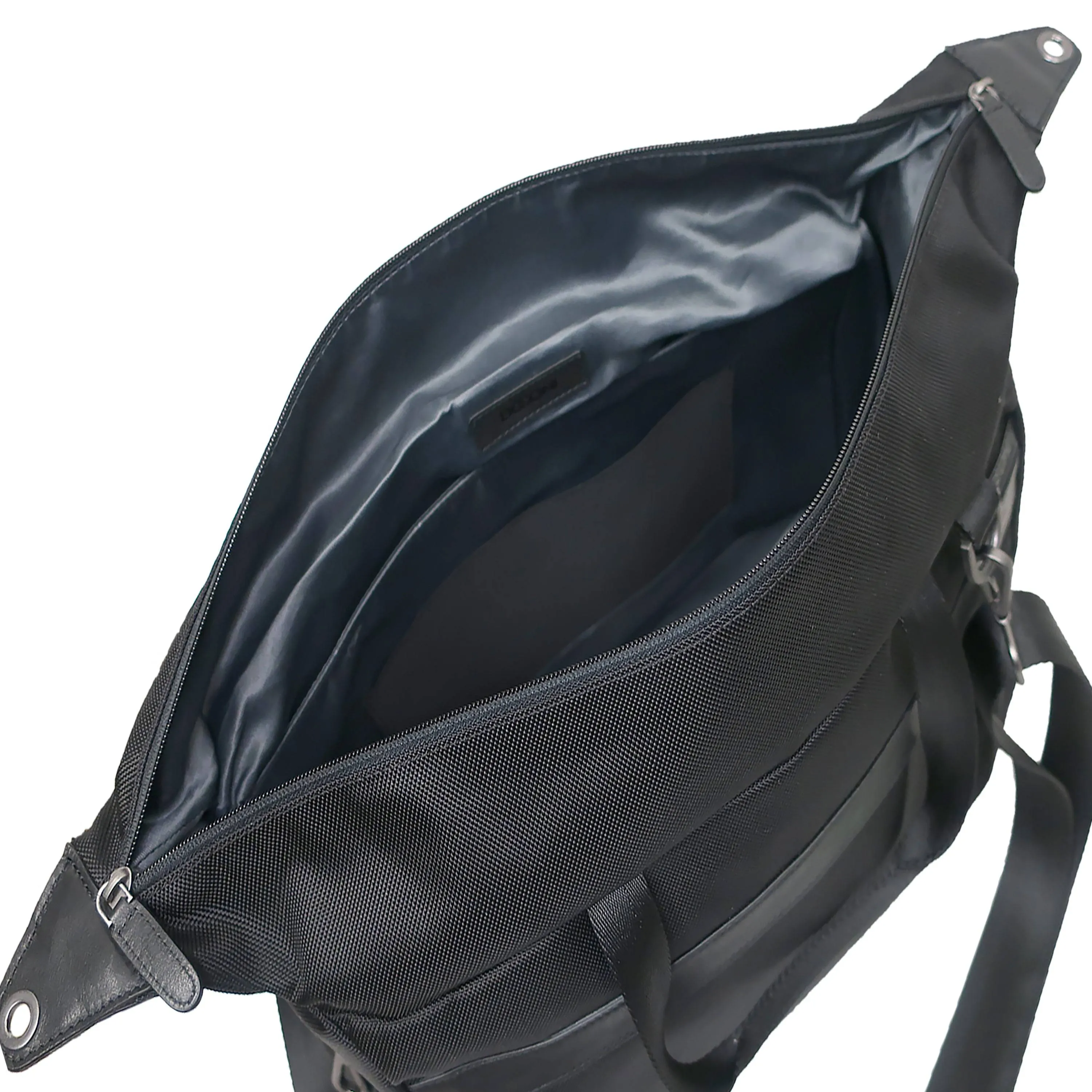 Ballistic Nylon Weekend Duffel Bag With Nappa Leather Trim