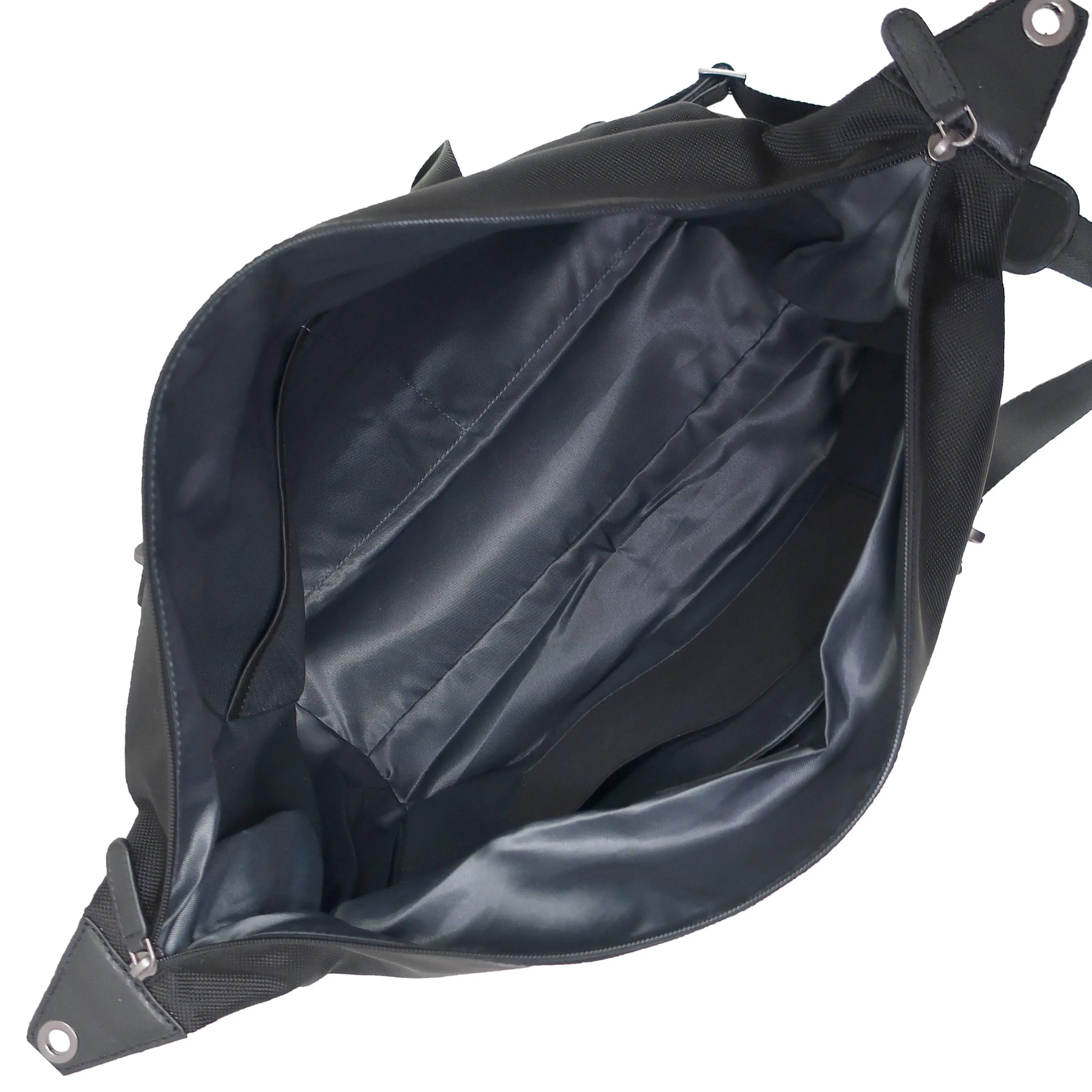 Ballistic Nylon Weekend Duffel Bag With Nappa Leather Trim