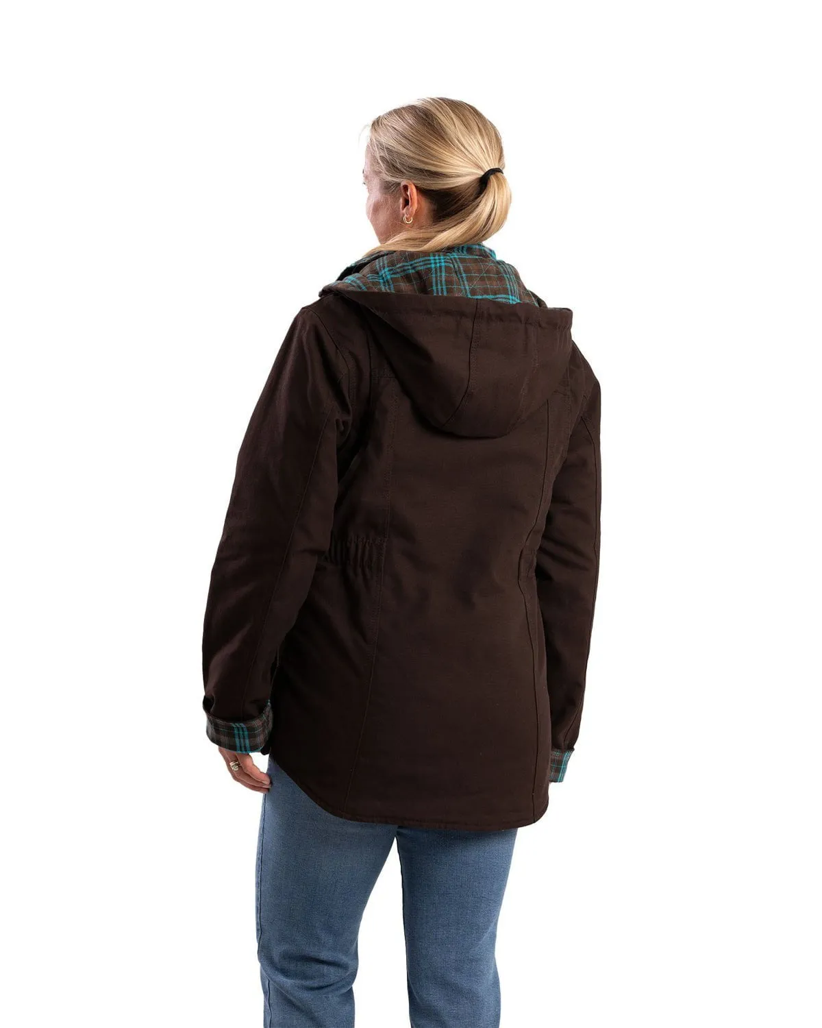 Berne Apparel Womens Softstone Duck Barn Dark Brown 100% Cotton Cotton Jacket