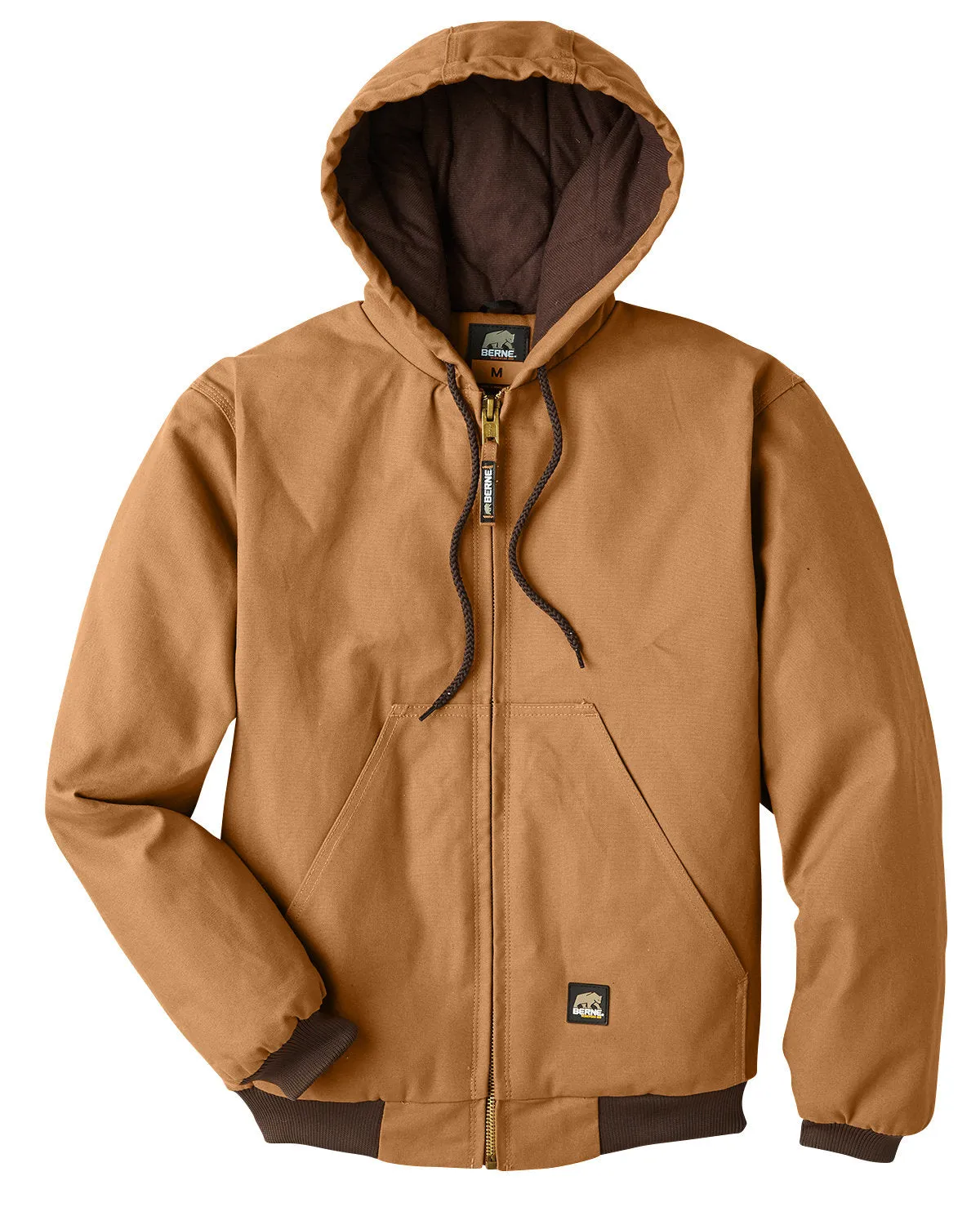 Berne Men's Tall Highland Washed Cotton Duck Hooded Jacket