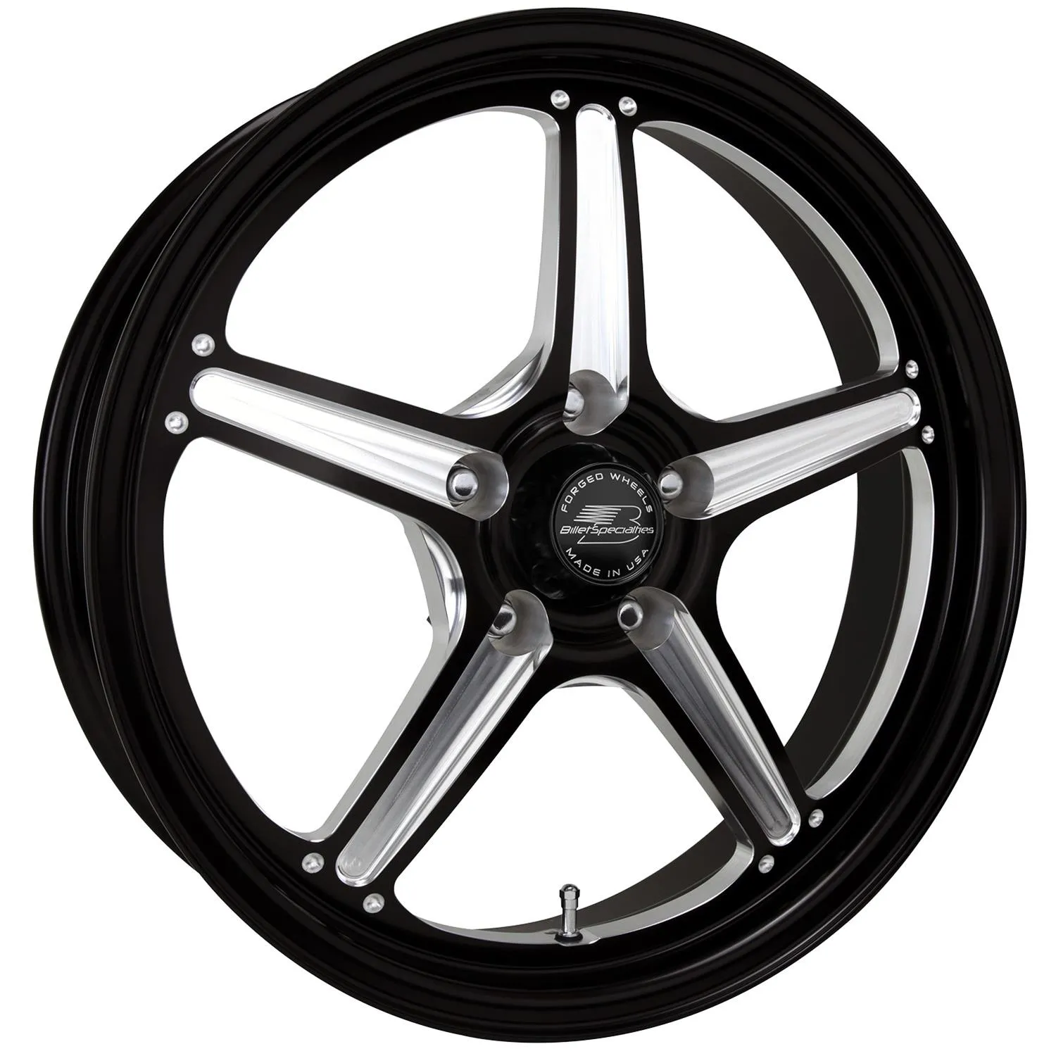 Billet Specialties Street Lite Drag Pack Black Powdercoated Wheels RSFB23850X6125