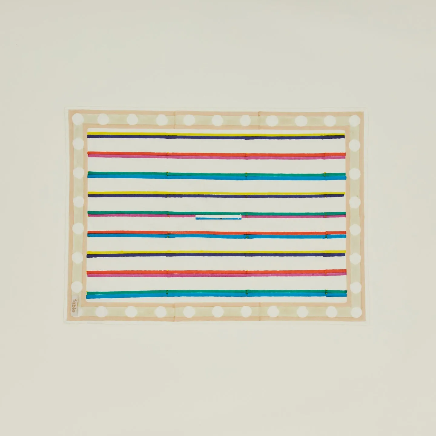 Block Printed Dish Cloth - Block Printed Multi Stripe