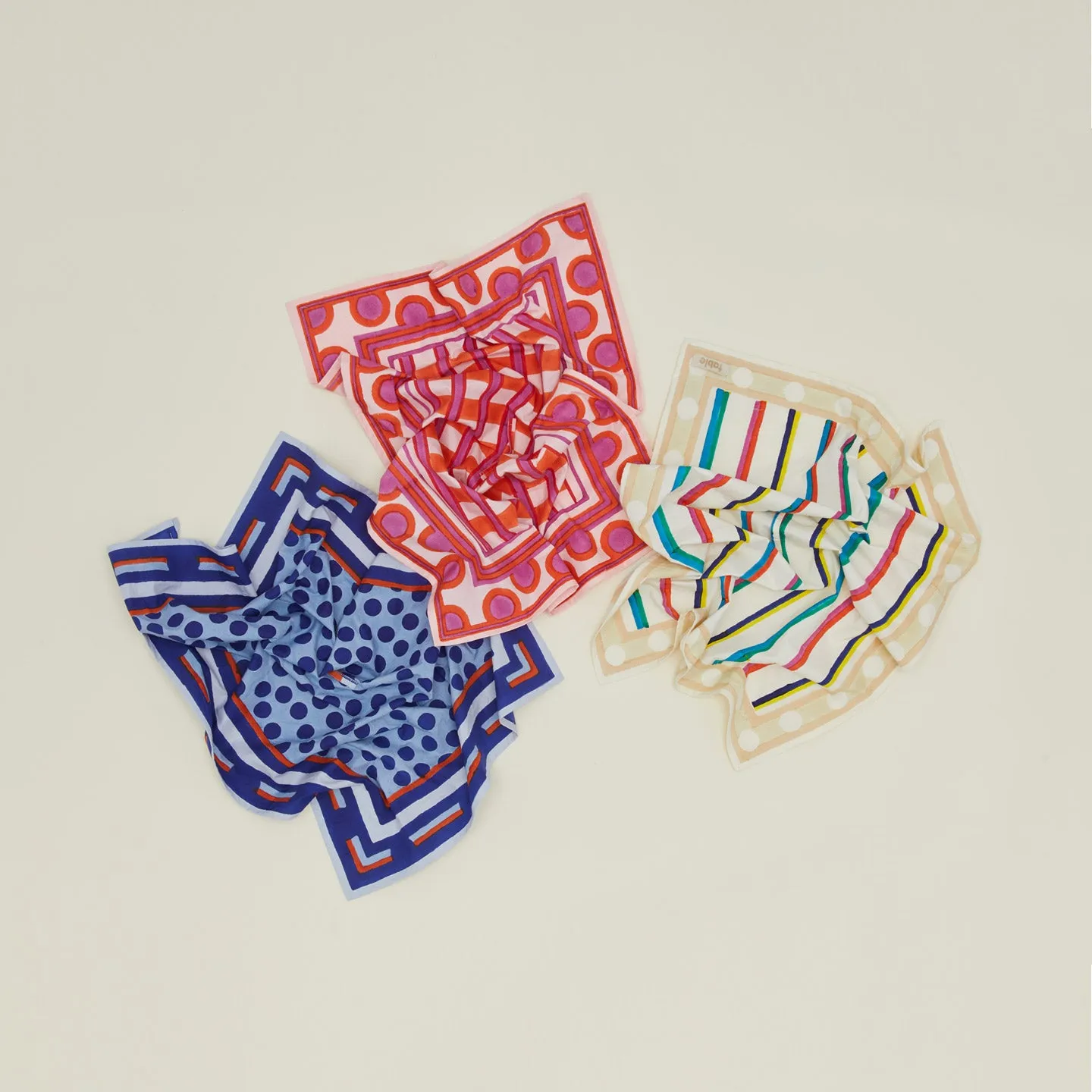 Block Printed Dish Cloth - Block Printed Multi Stripe