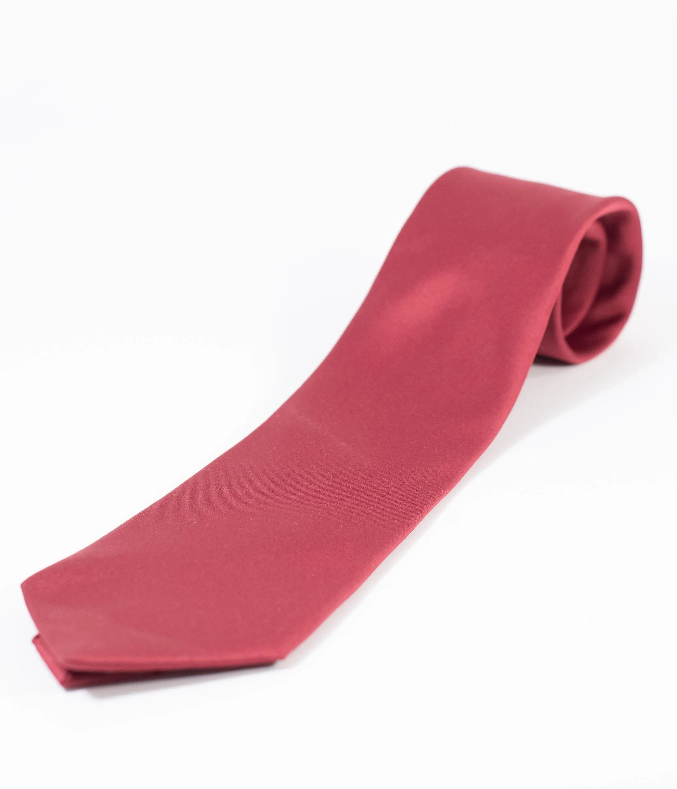 Burgundy Red Satin Mens Tie