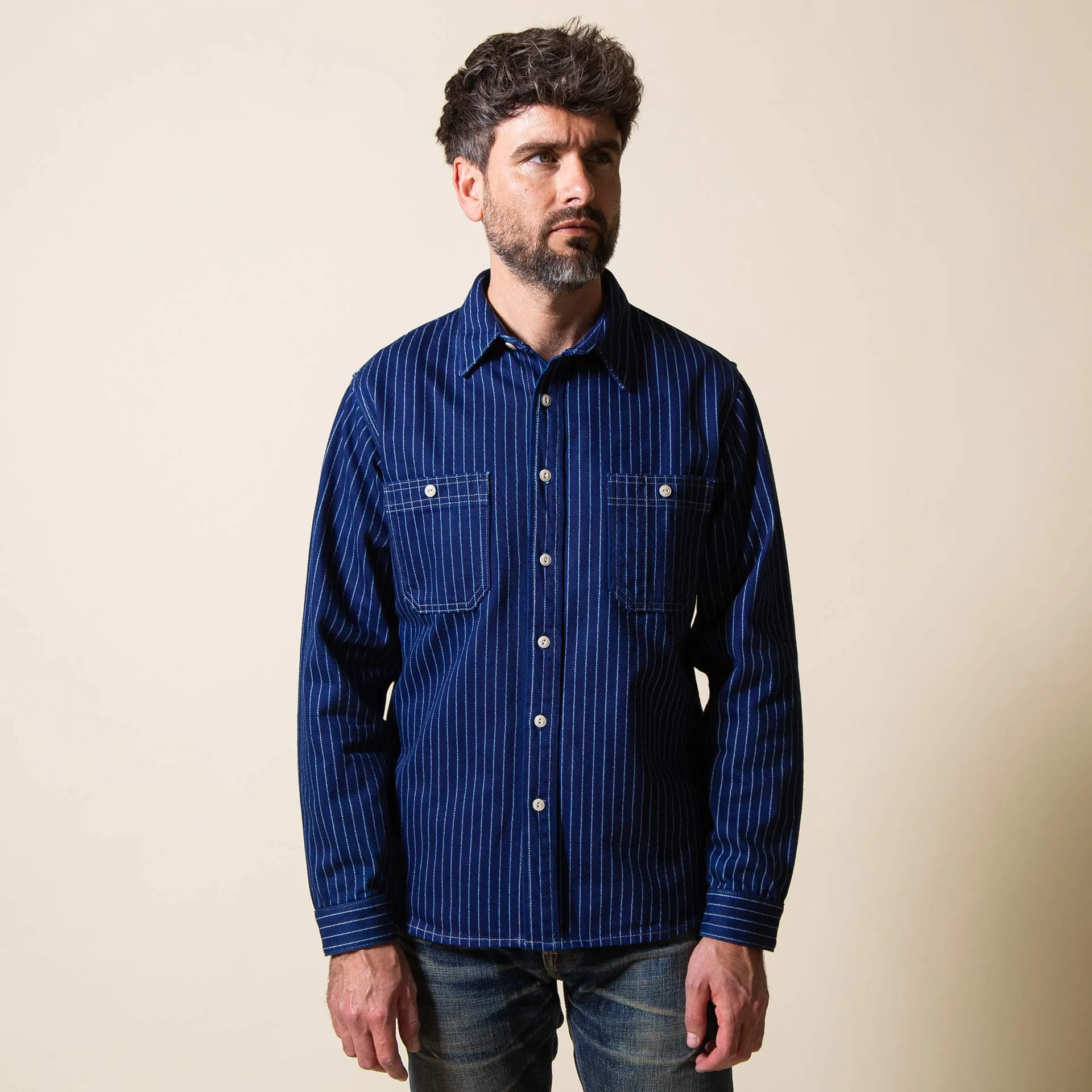 BWS-02 UTILITY SHIRT 11.5 oz. indigo wabash selvedge twill [SS25]