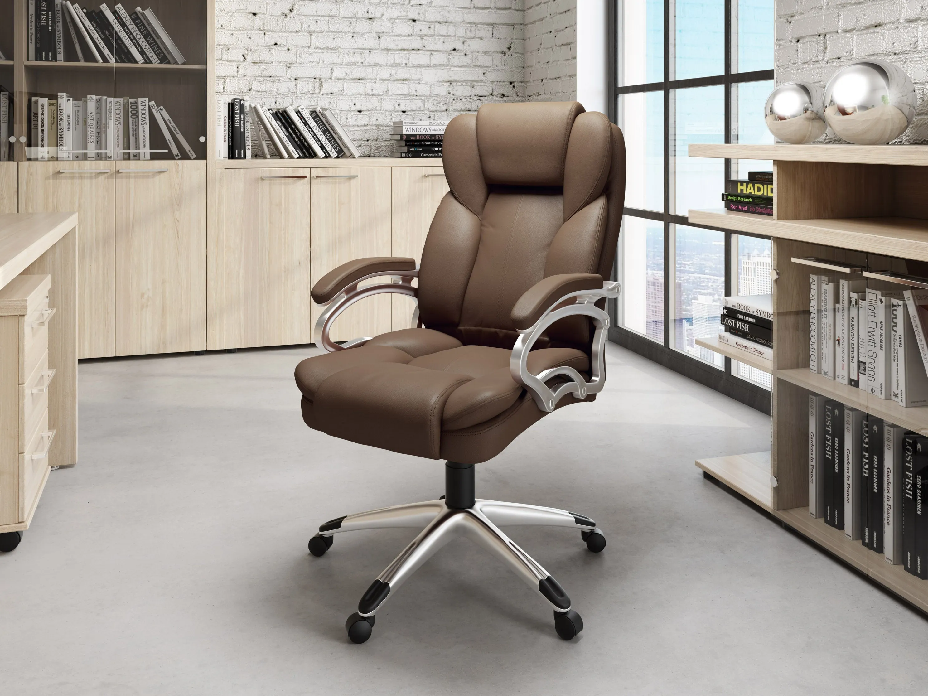 Caramel Brown Executive Office Chair