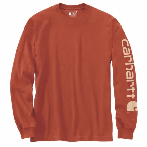 Carhartt Men's Signature Logo Long Sleeve T-Shirt_Jasper Heather