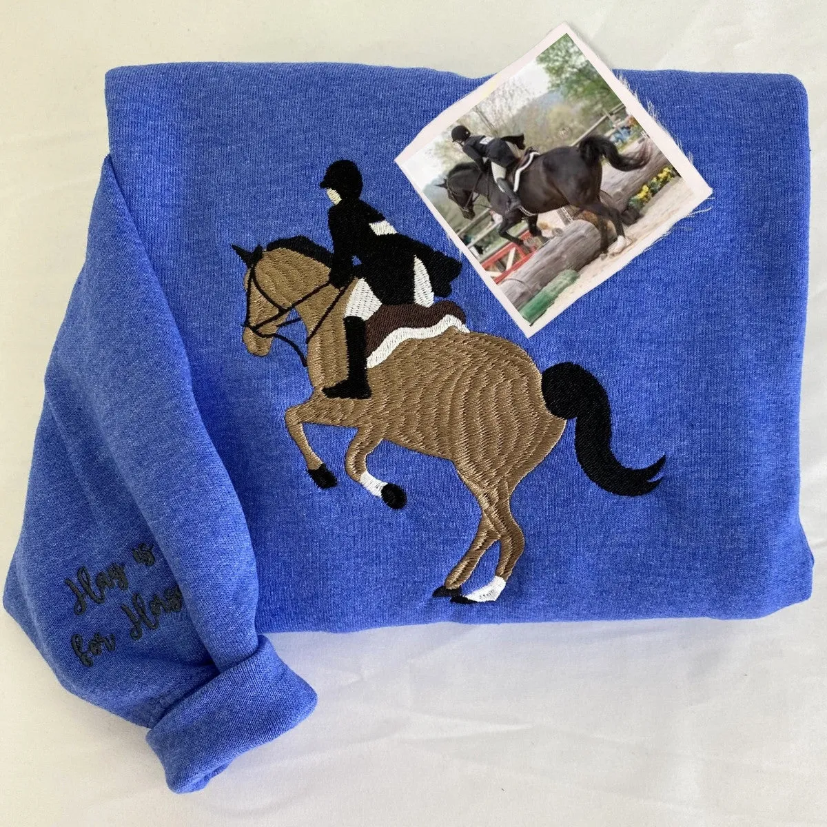 Custom Embroidered Horse Sweatshirts from Your Photo