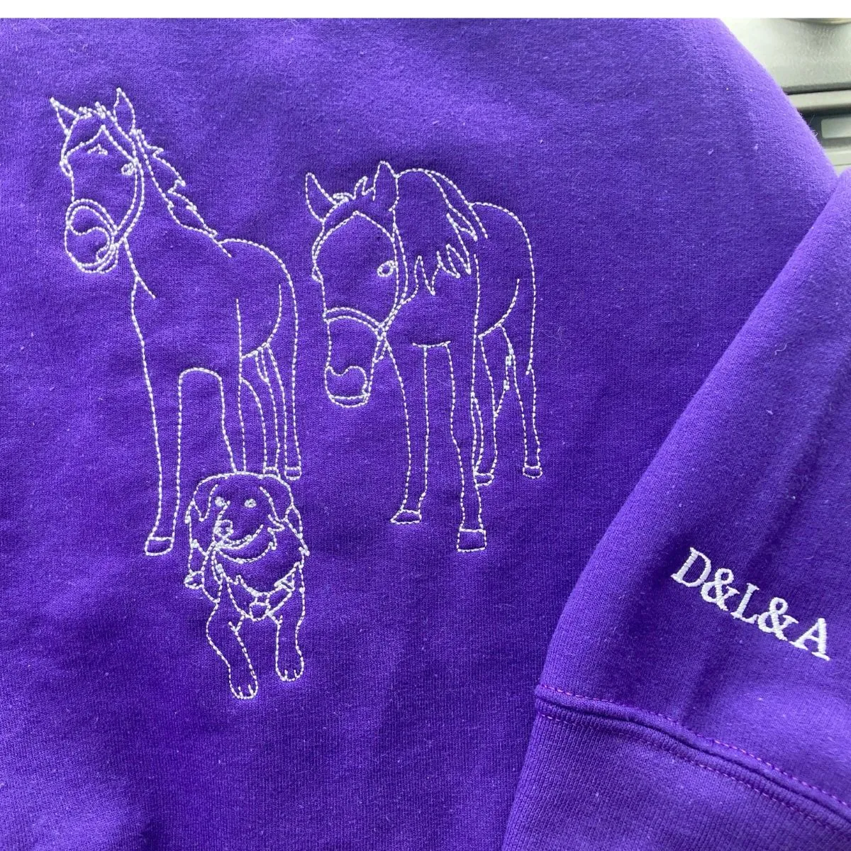 Custom Embroidered Horse Sweatshirts from Your Photo