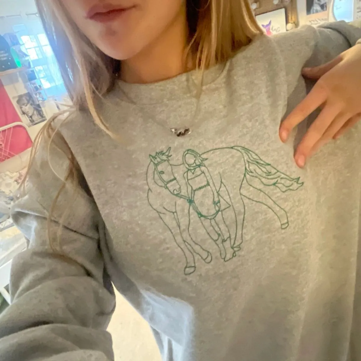 Custom Embroidered Horse Sweatshirts from Your Photo