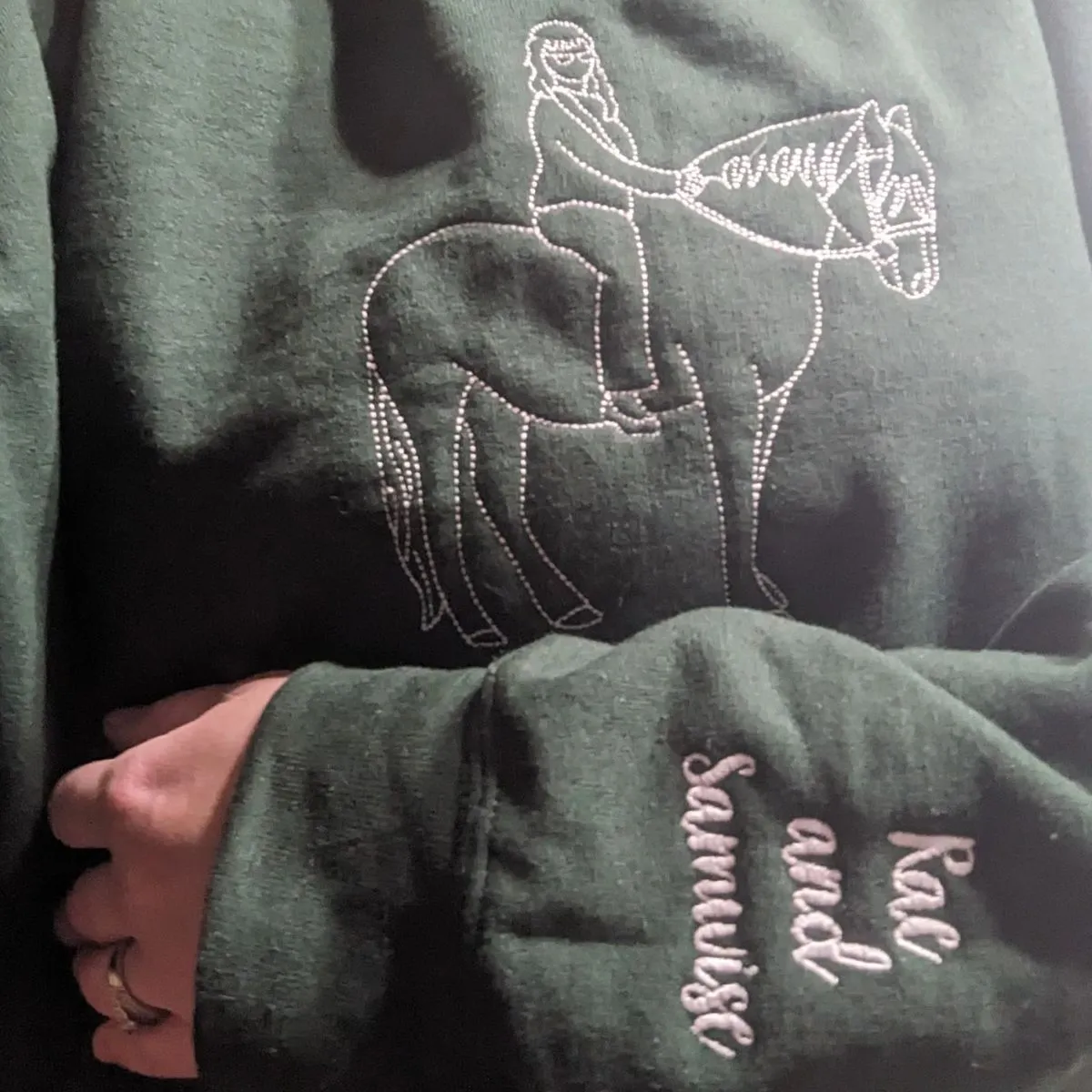 Custom Embroidered Horse Sweatshirts from Your Photo