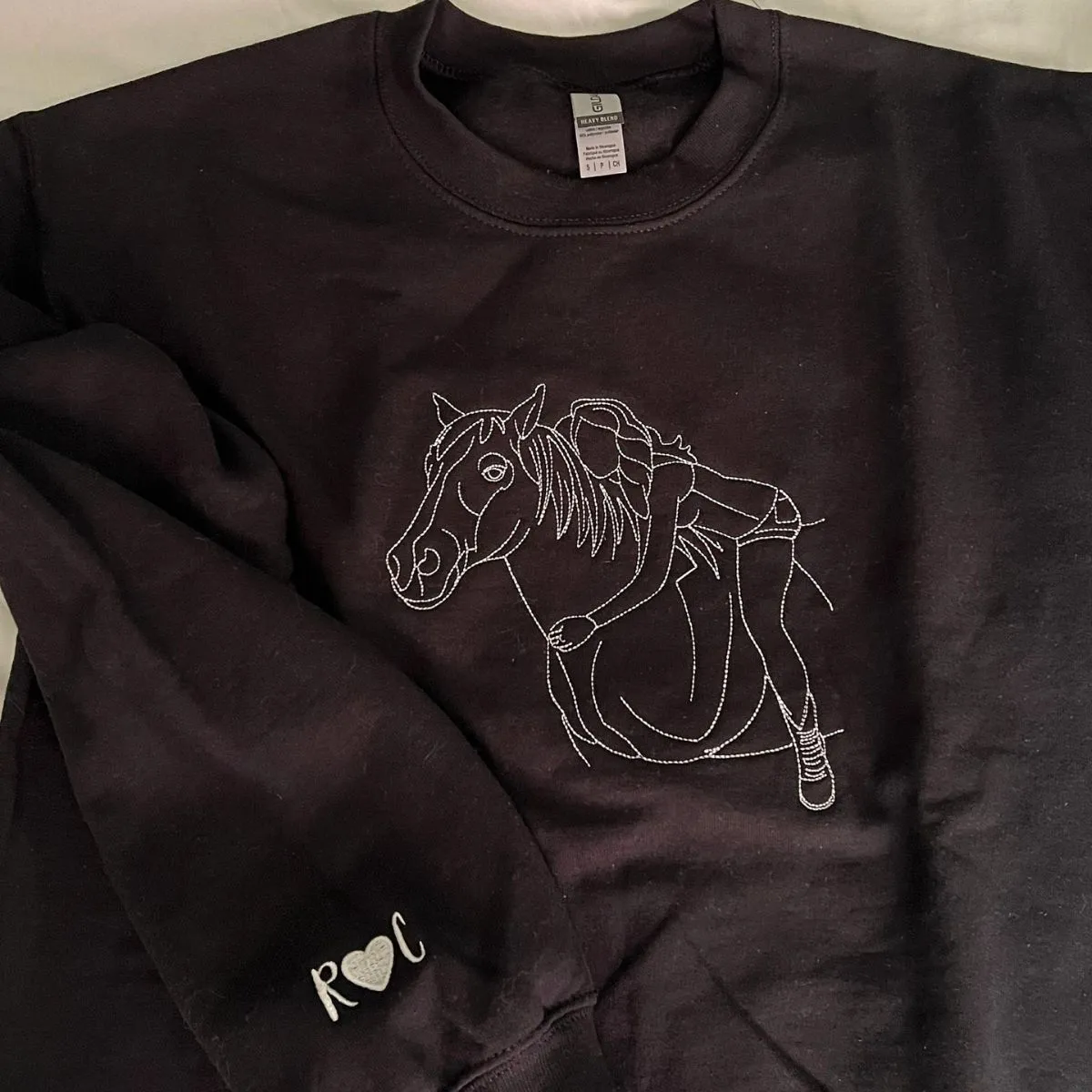 Custom Embroidered Horse Sweatshirts from Your Photo