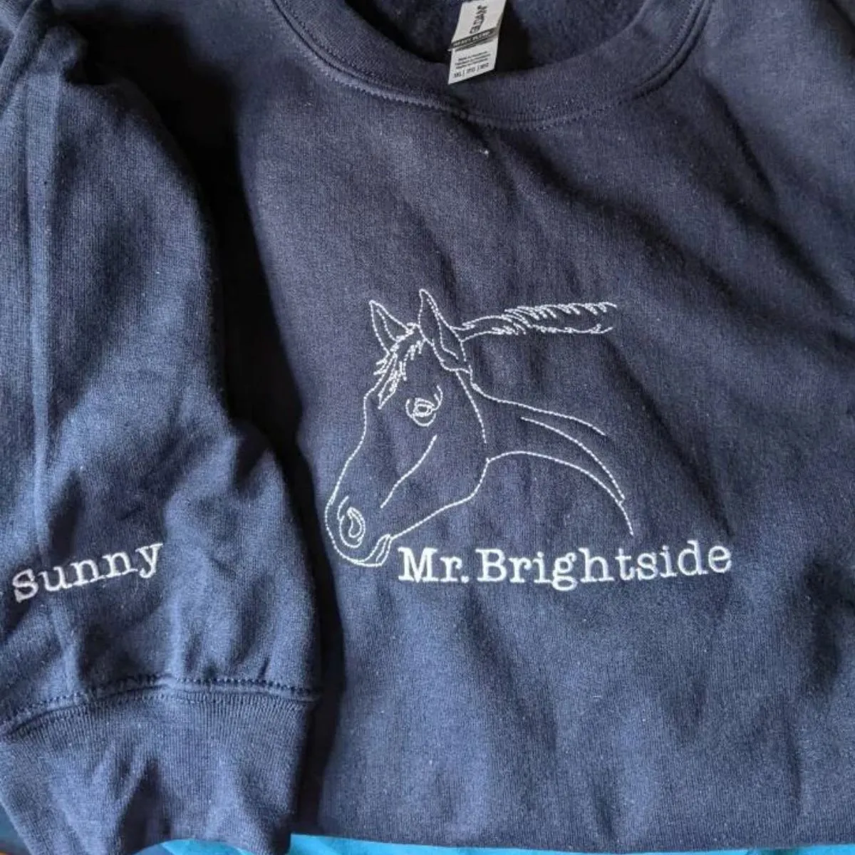 Custom Embroidered Horse Sweatshirts from Your Photo