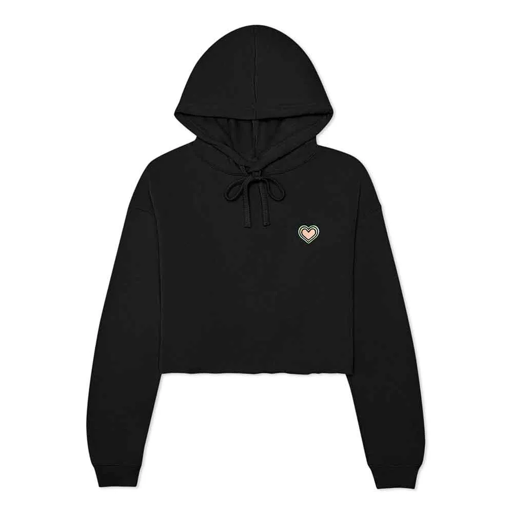 Dalix Heart Cropped Hoodie (Glow in the Dark)