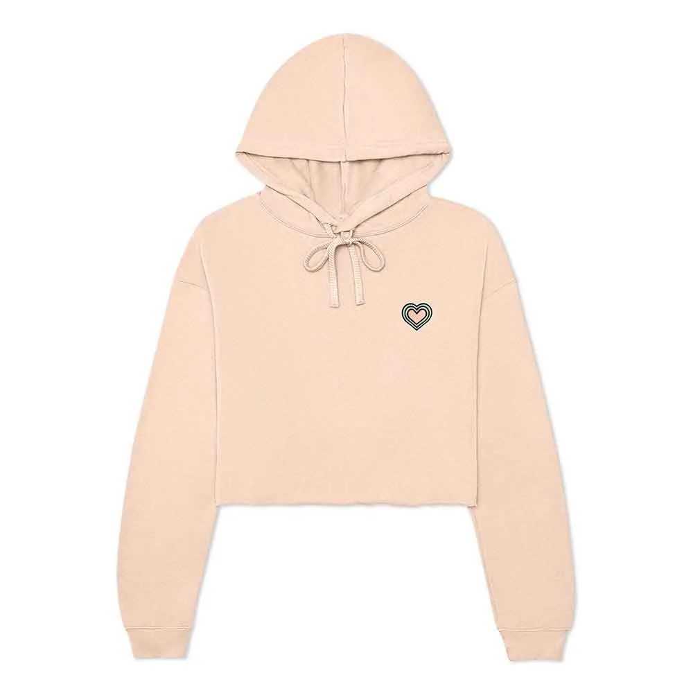 Dalix Heart Cropped Hoodie (Glow in the Dark)