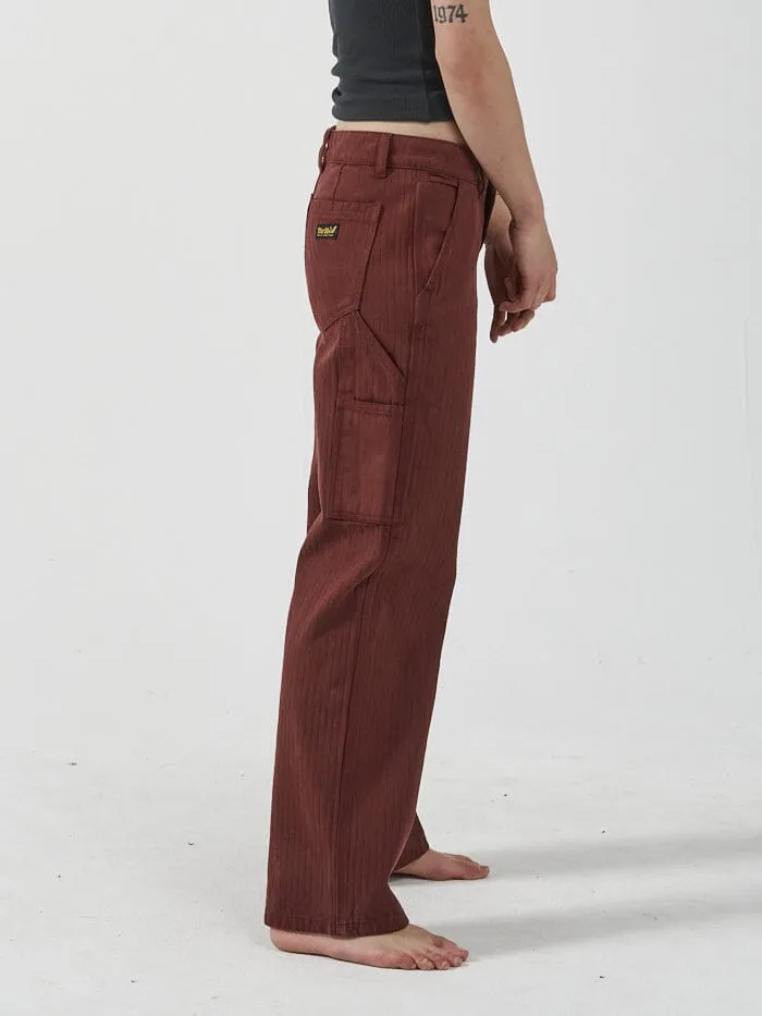 Dell Stripe Low Carpenter Pant - Port