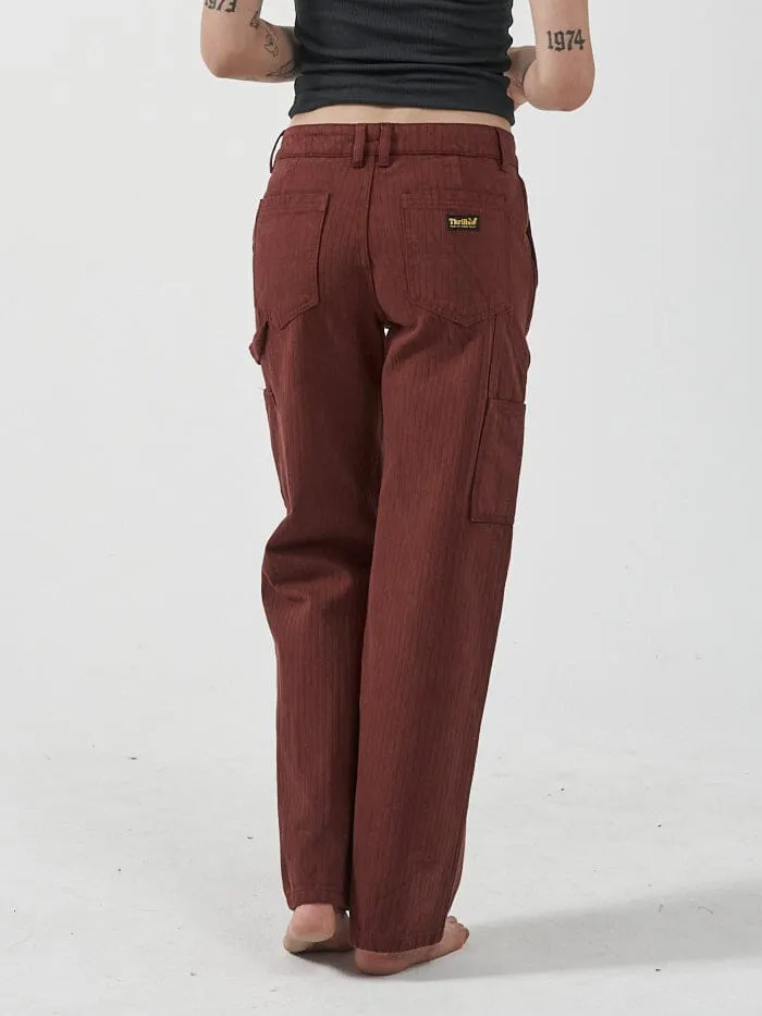 Dell Stripe Low Carpenter Pant - Port