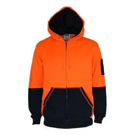 DNC Hi Vis 2 Tone Full Zip Super Fleecy Hoodie (3722)