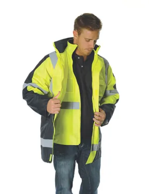 DNC Hi Vis Cross Back 2 Tone D/N “6 In 1” Contrast Jacket (Outer Jacket And Inner Vest Can Be Sold Separ) (3998)