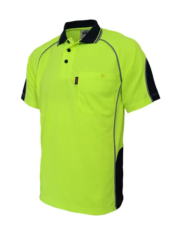 DNC Hi Vis Semicircle Piping Polo (3569)