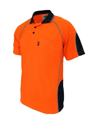 DNC Hi Vis Semicircle Piping Polo (3569)