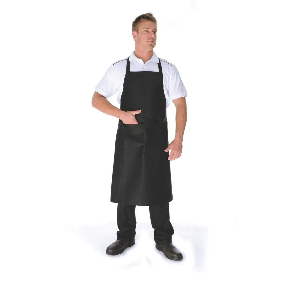 Dnc Workwear Polyester/cotton Full Bib Apron No Pocket - 2512