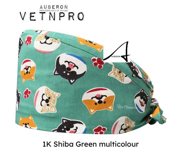 Dog Themed Hats Uniform Groomers Vet Assistants Shop Salon Headwear Scrubs Caps many gorgeous designs Cats Animals Floral Toons Breed Specific Quality Cotton