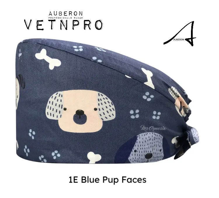 Dog Themed Hats Uniform Groomers Vet Assistants Shop Salon Headwear Scrubs Caps many gorgeous designs Cats Animals Floral Toons Breed Specific Quality Cotton