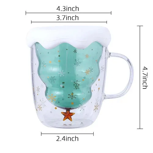 Double Layer Christmas Tree Coffee Mug