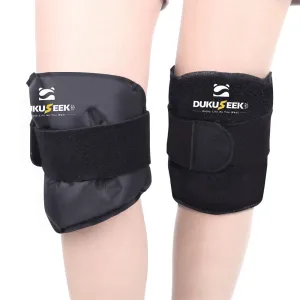 DUKUSEEK Knee Ice Pack Wrap Cold Compression Therapy for Knee Pain - 2 Pcs