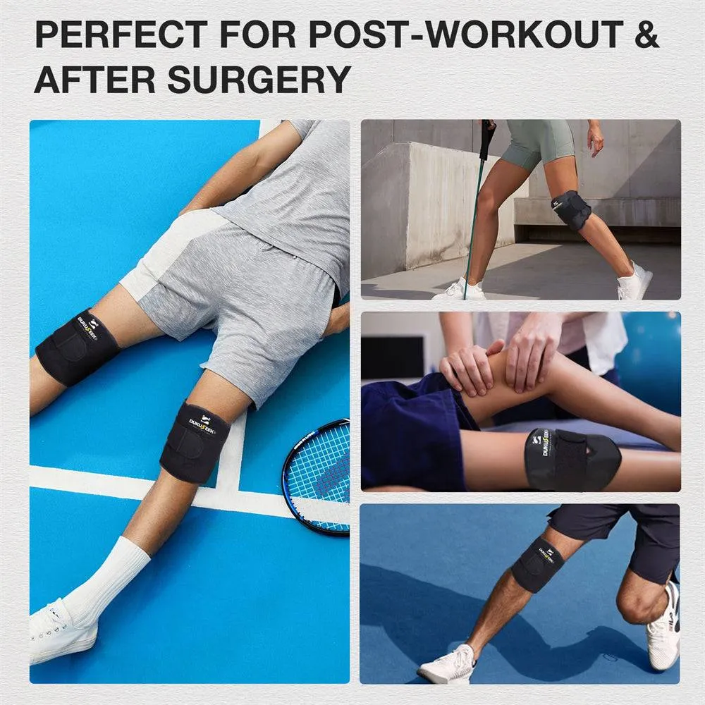 DUKUSEEK Knee Ice Pack Wrap Cold Compression Therapy for Knee Pain - 2 Pcs