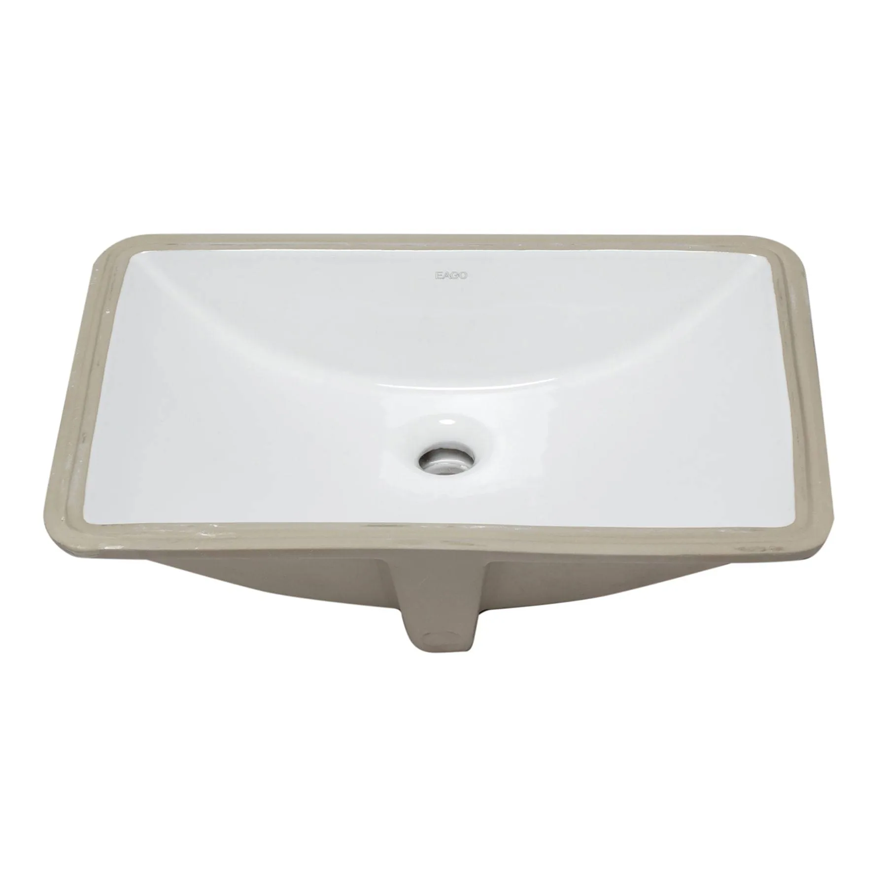 EAGO BC227 White Ceramic 22" x 15" Undermount Rectangular Bathroom Sink