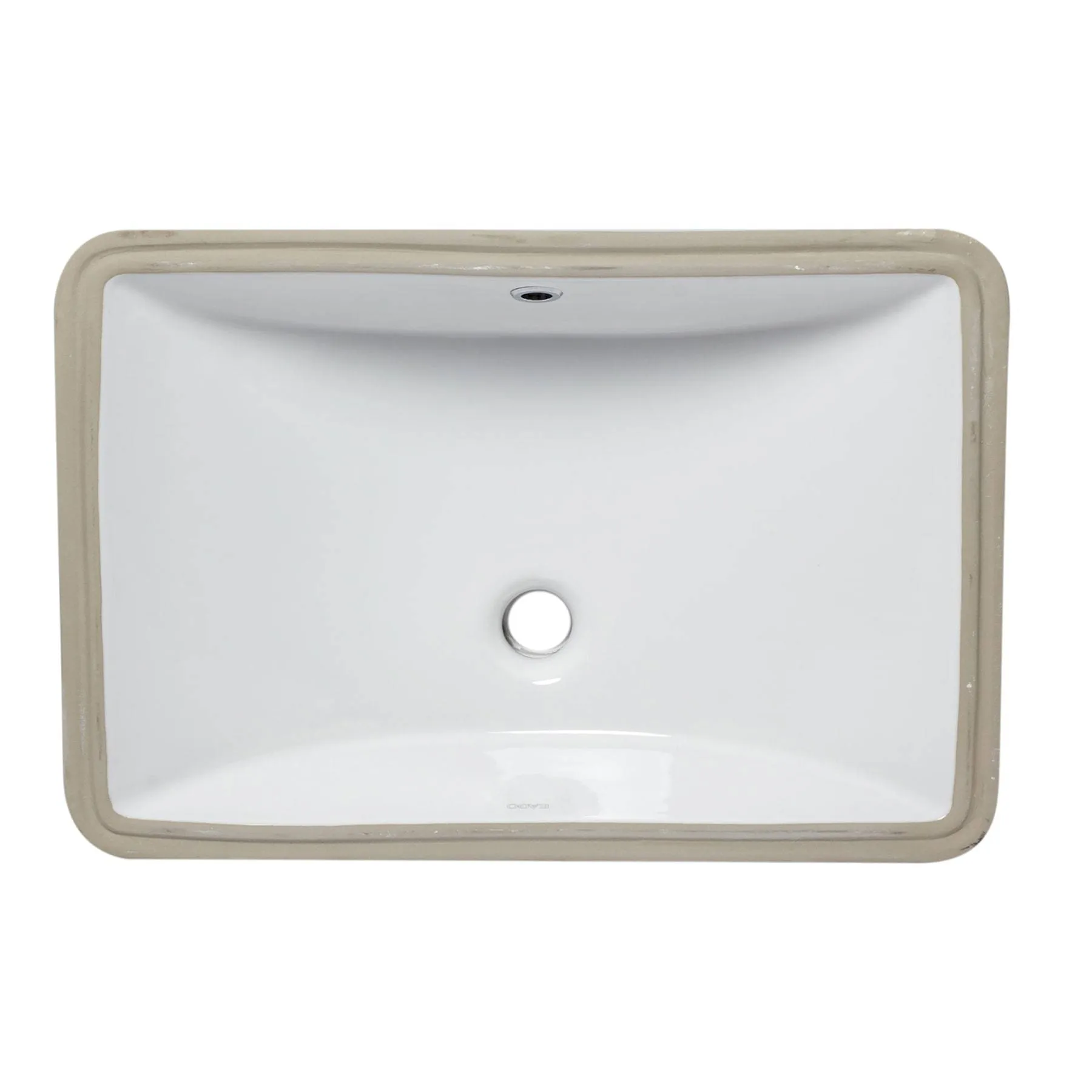 EAGO BC227 White Ceramic 22" x 15" Undermount Rectangular Bathroom Sink