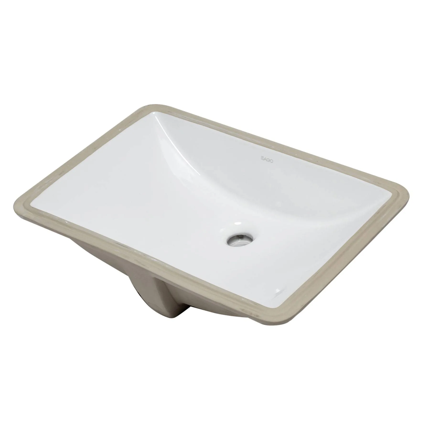 EAGO BC227 White Ceramic 22" x 15" Undermount Rectangular Bathroom Sink