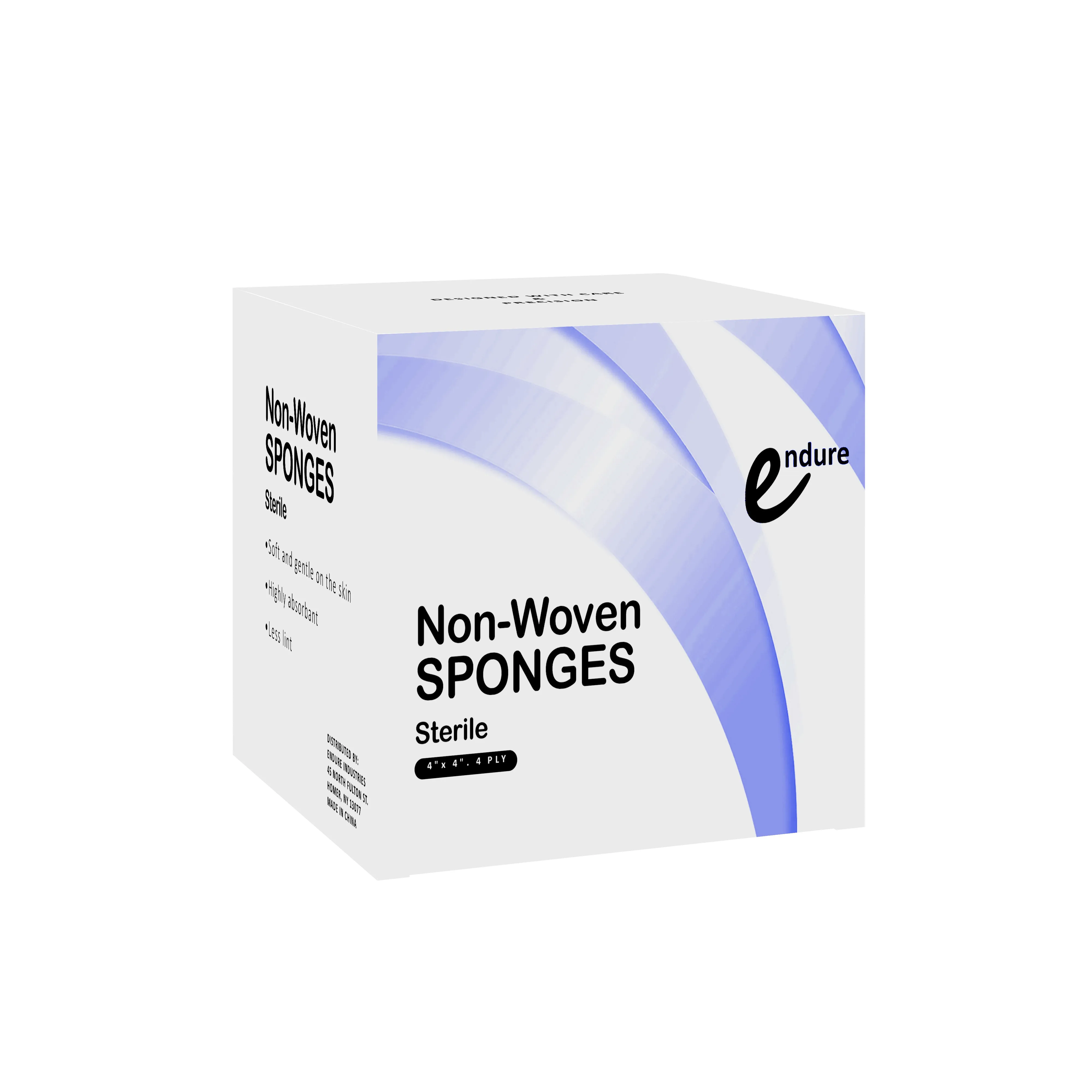 Endure Sterile Non-Woven Sponge, Folded Edge, (Standard - 50 per Box)