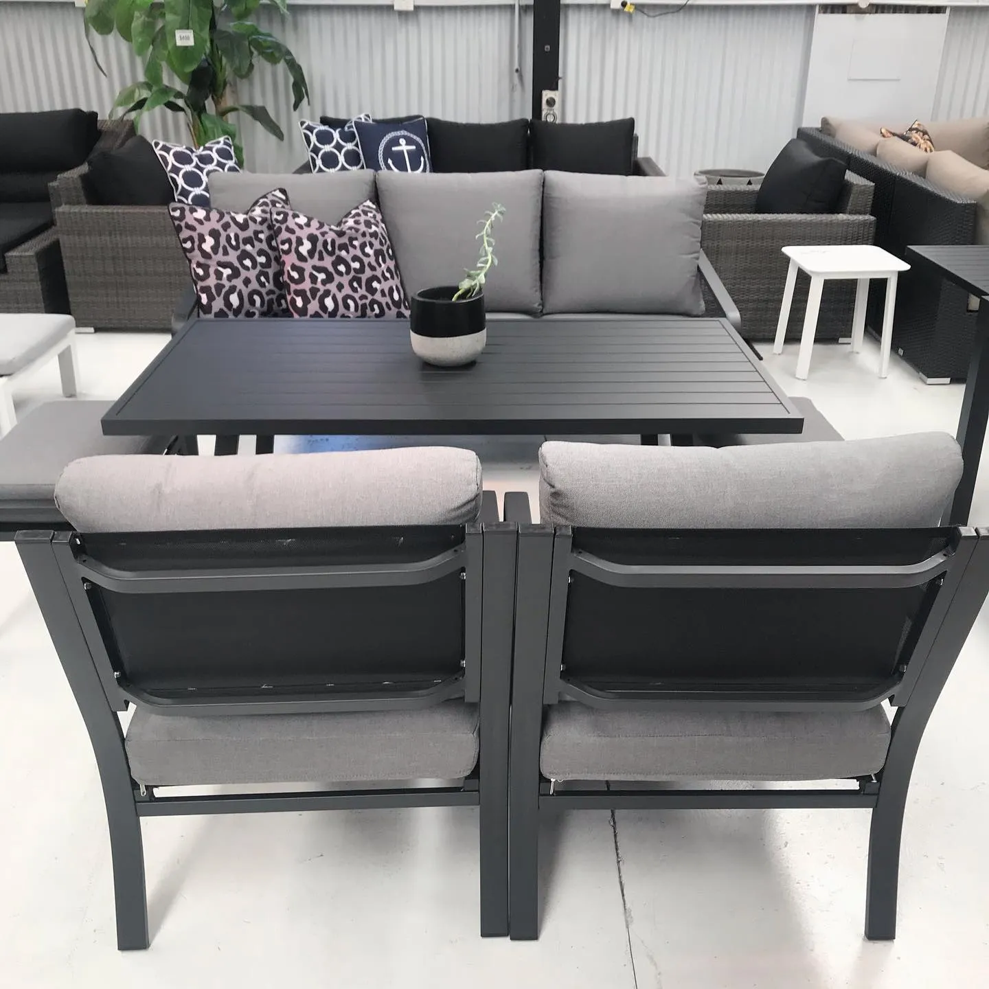 EURO 6pc Aluminium Outdoor Lounge & Dining Set