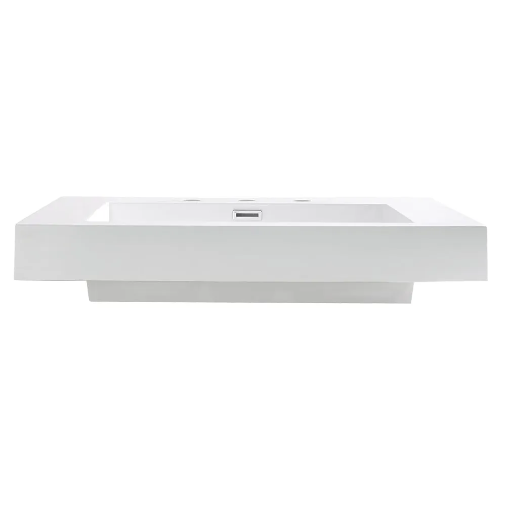 Fresca FVS8070WH Potenza 28" White Integrated Sink with Countertop