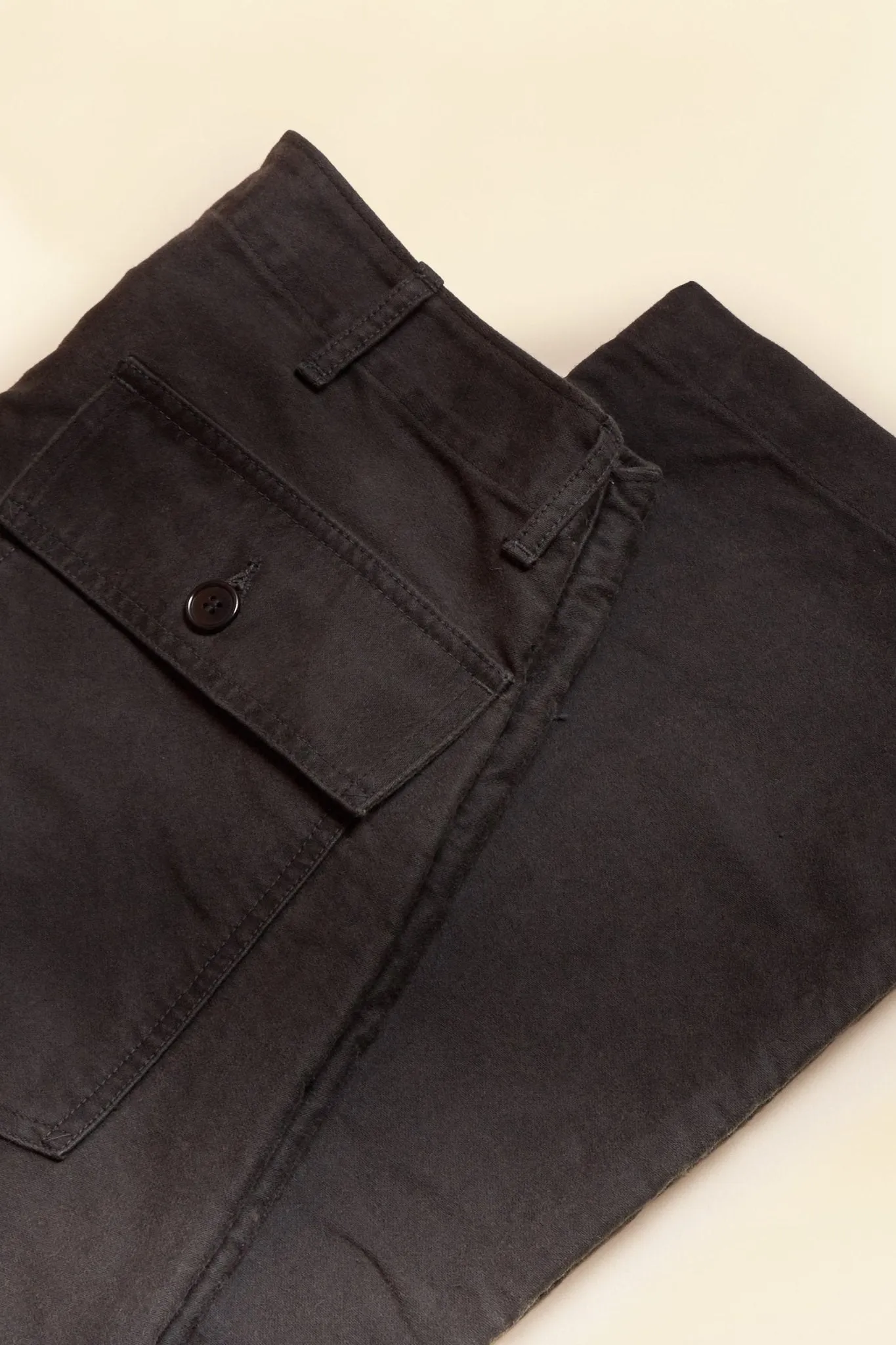 Fullcount French Moleskin Utility Trouser - Black