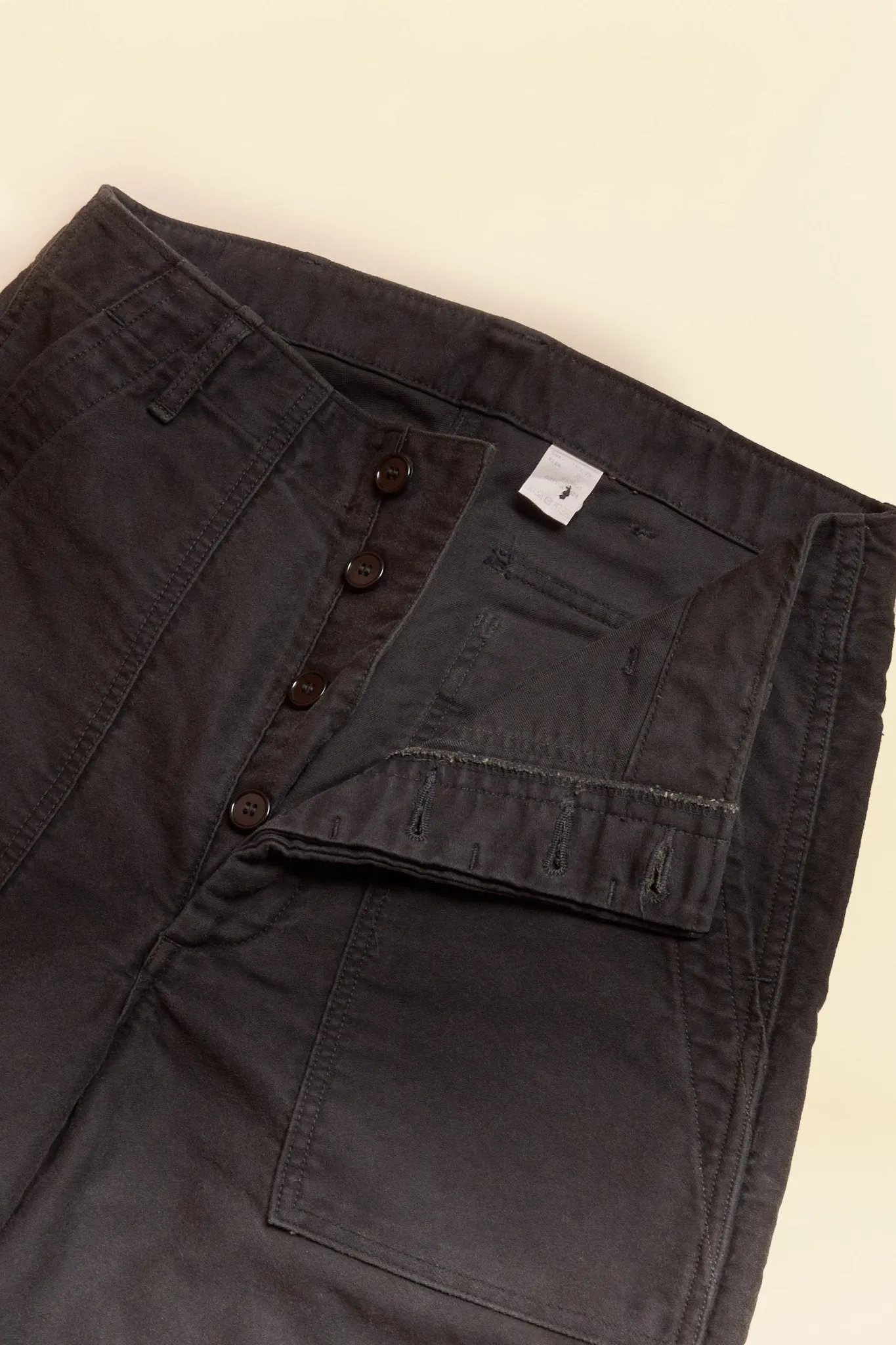 Fullcount French Moleskin Utility Trouser - Black