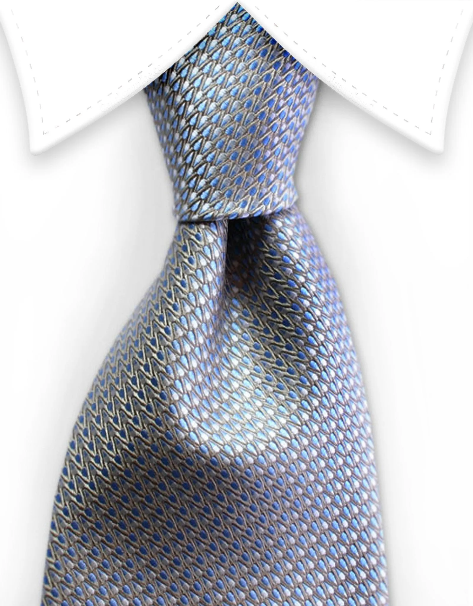 Gold & Light Blue Shimmery Tie