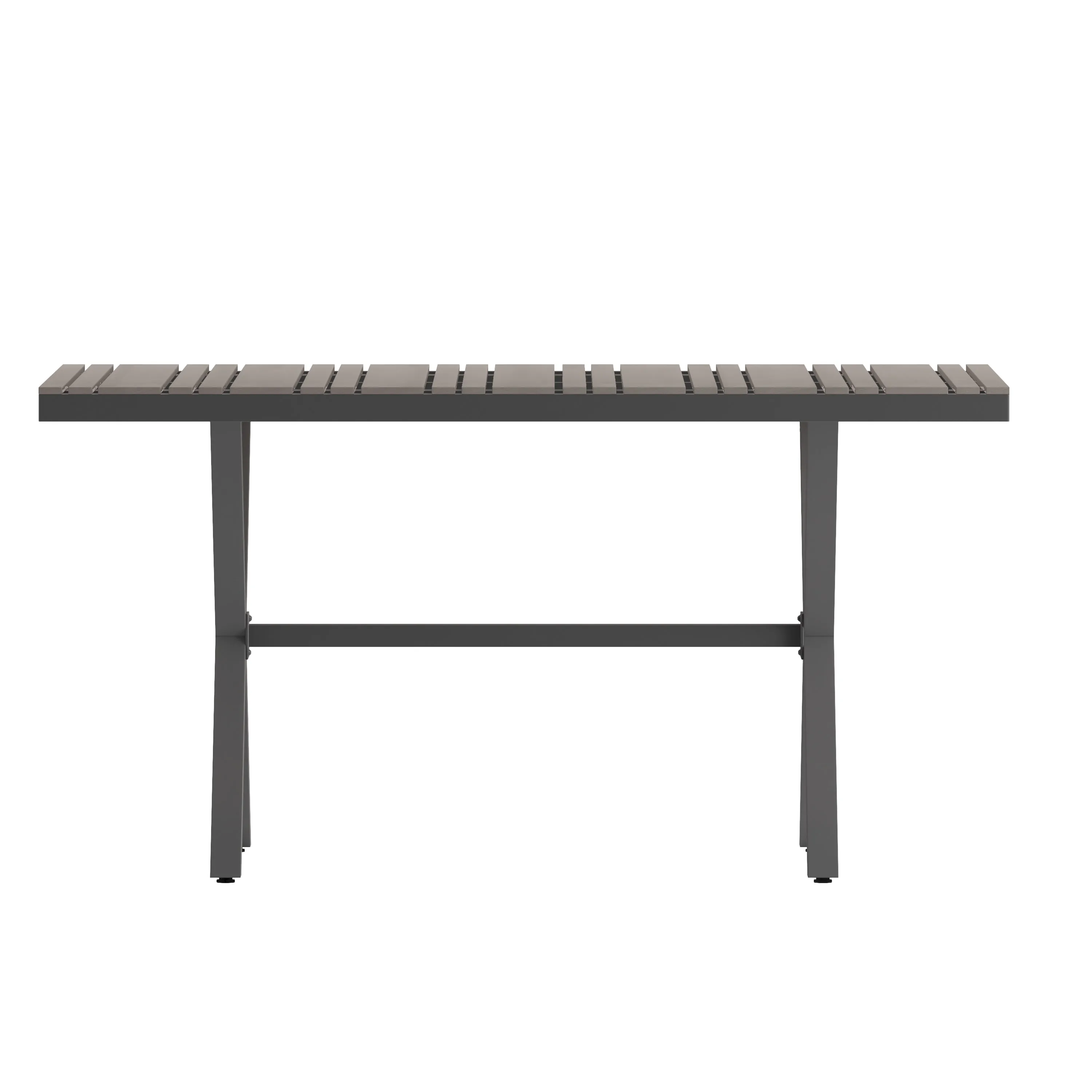 Gray/Gray X Frame Patio Table SB-TB288-GRY-GG