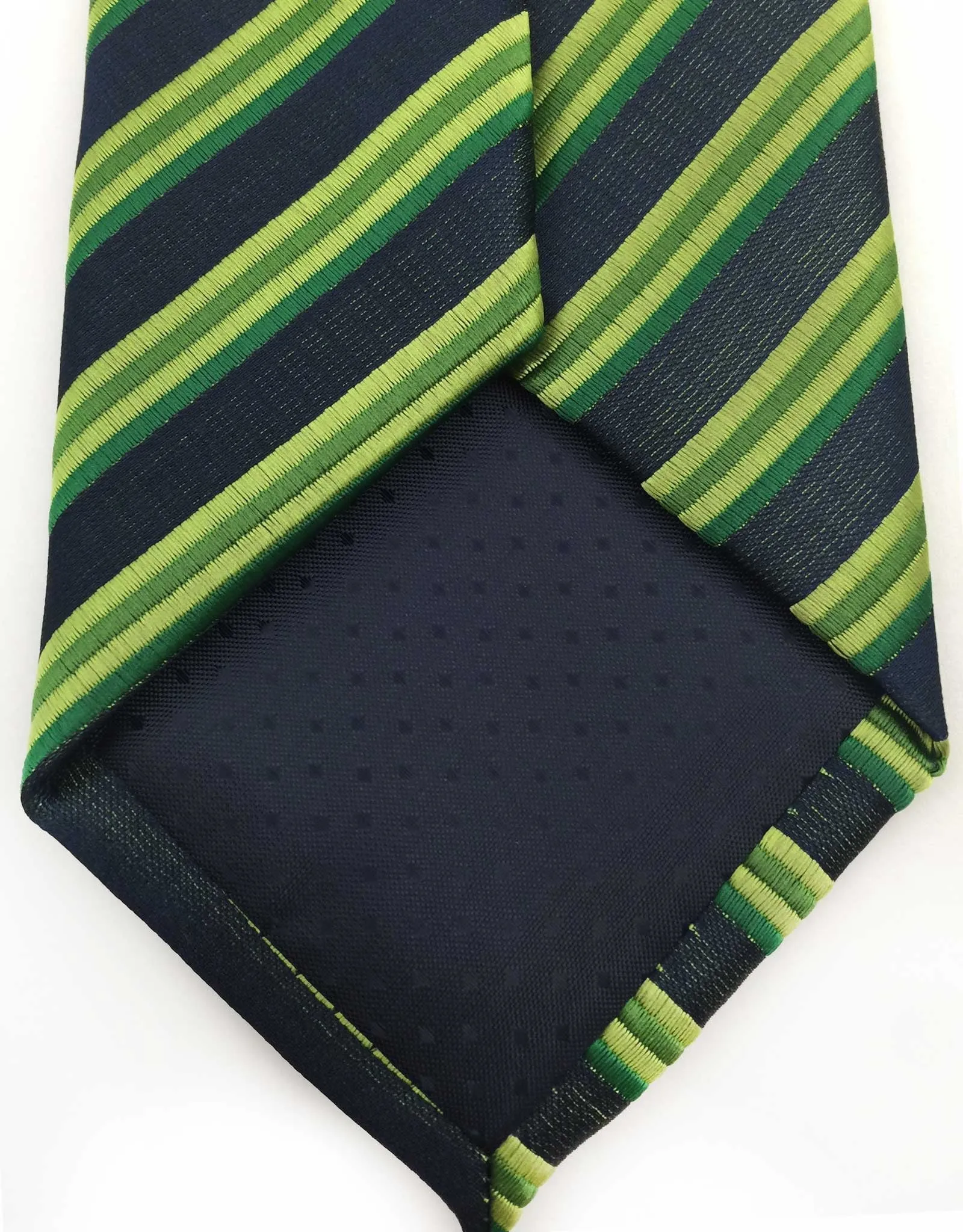 Green and Black Striped Tie